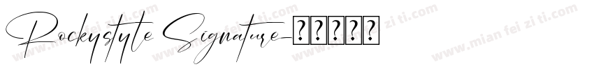 Rockystyle Signature字体转换